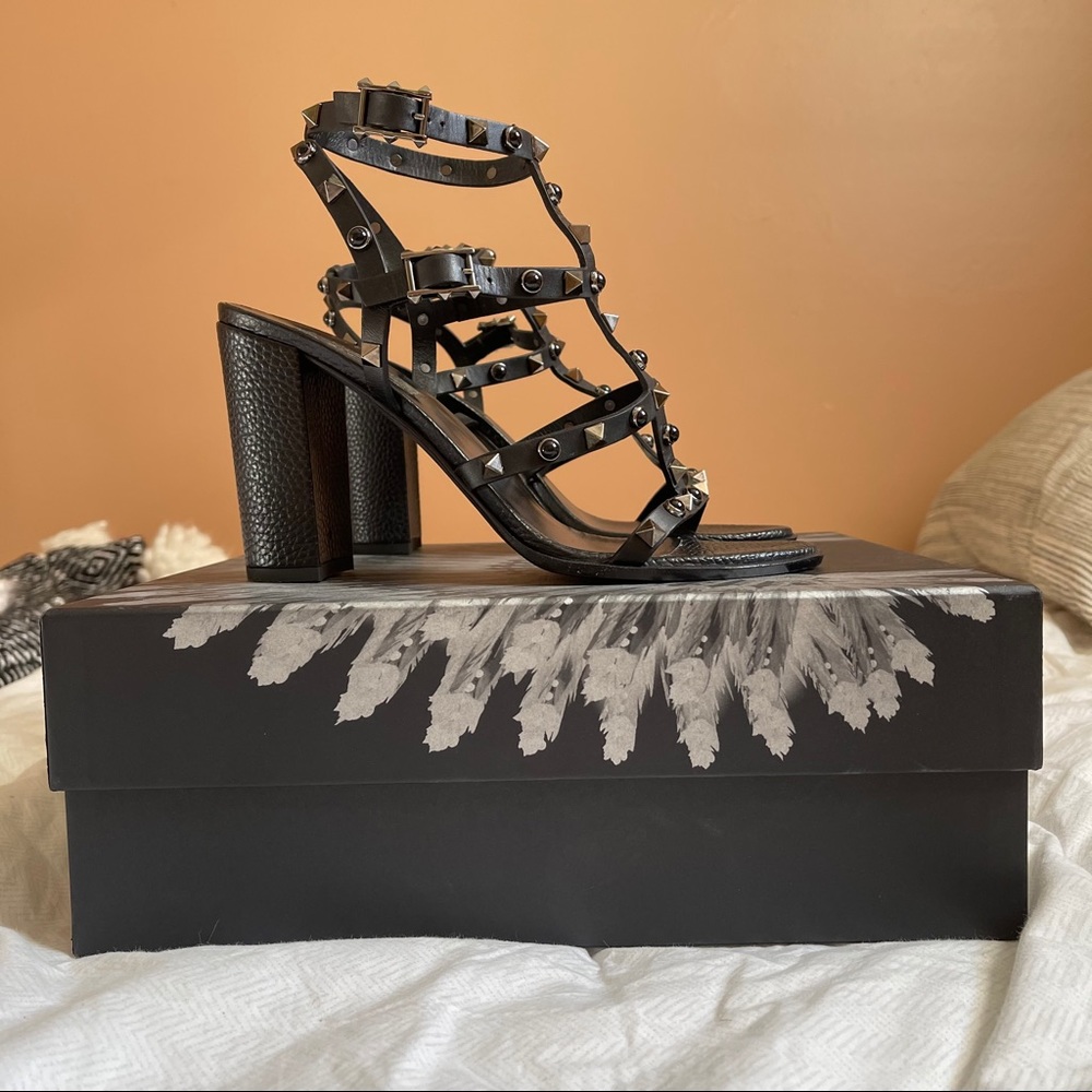 Valentino Garavani 90mm Rockstud Caged Sandal